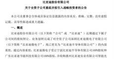 比亚迪剥离半导体业务，引入战投加快市场化
