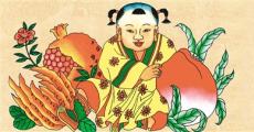 木版年画里的 “福寿”形象
